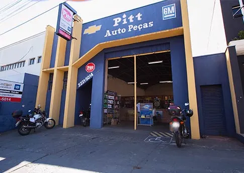 Fachada da Pitt Auto Peças Chevrolet em Presidente Prudente