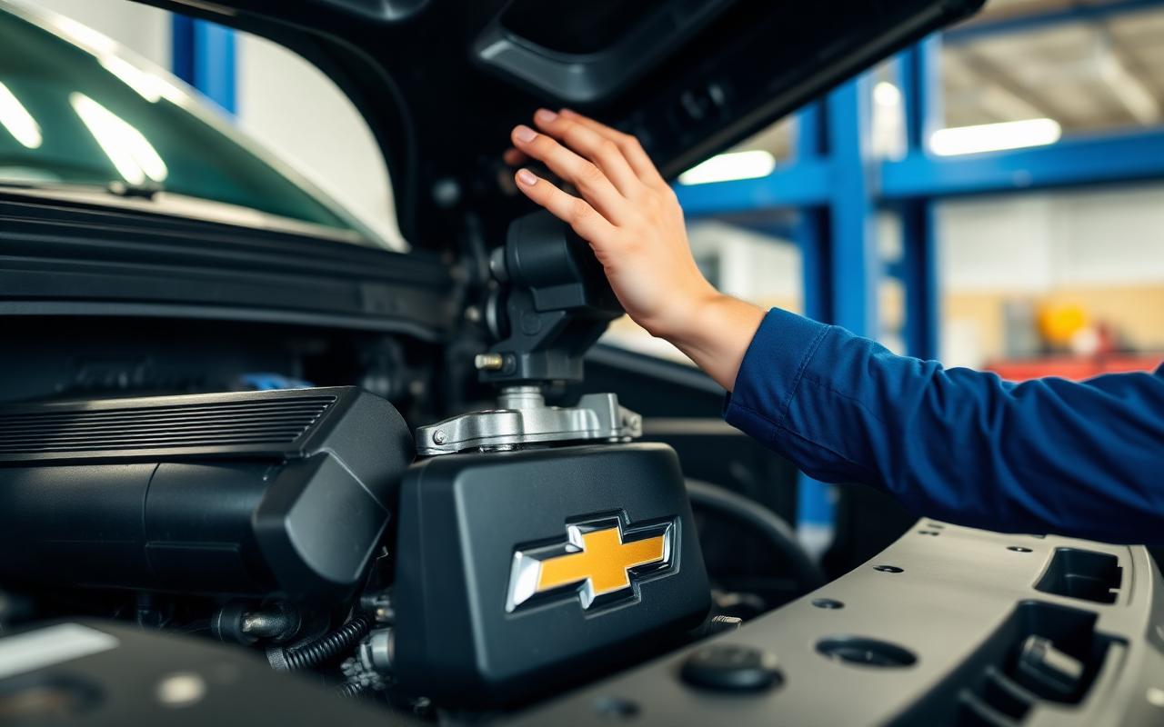 Instalação de peça Chevrolet original na oficina parceira